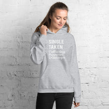 Load image into Gallery viewer, Single, Taken, Collecting Passport Stamps Unisex Hoodie