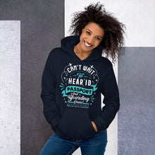 Load image into Gallery viewer, The Limited Edition Can&#39;t Wait to Hear Passport Unisex Hoodie
